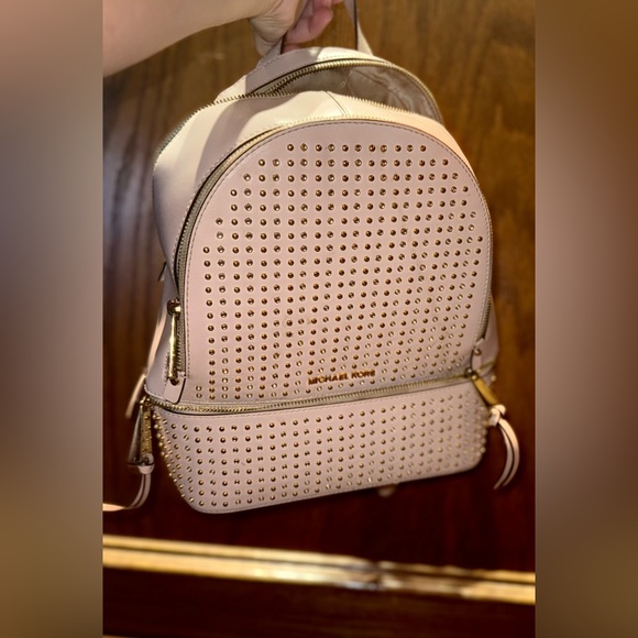 Studded Cream Backpack - Picture 1 of 5